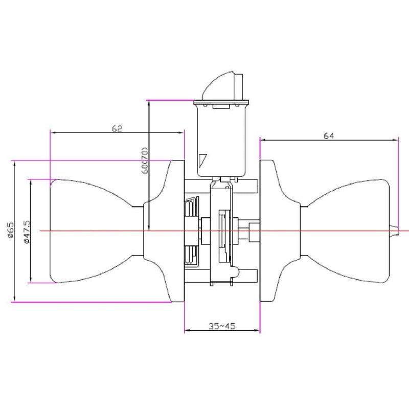Design House 728667 Terrace 6-Way Universal Passage Hall and Closet Door Knob Satin Nickel - Image 2